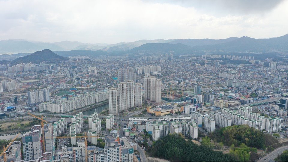 지난달 27일 춘천시내 주요 아파트 단지. (사진=이정욱 기자)