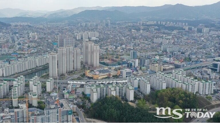 춘천의 아파트 밀집지역. (사진=MS투데이 DB)