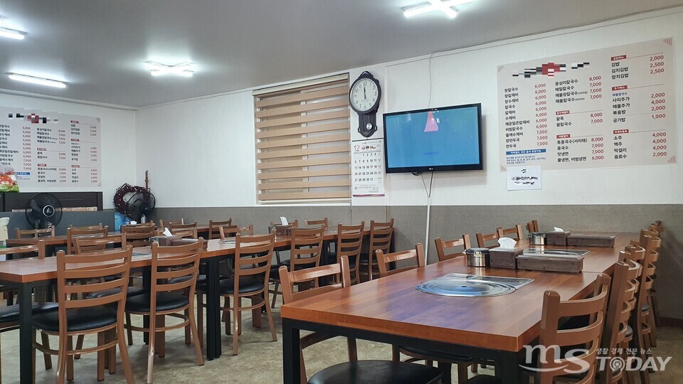 코로나19에 썰렁한 춘천의 한 식당. (사진=MS투데이 DB)