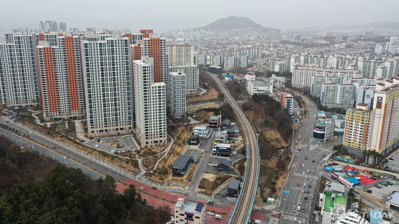 춘천 퇴계동의 아파트 밀집 구역. (사진=MS투데이 DB)