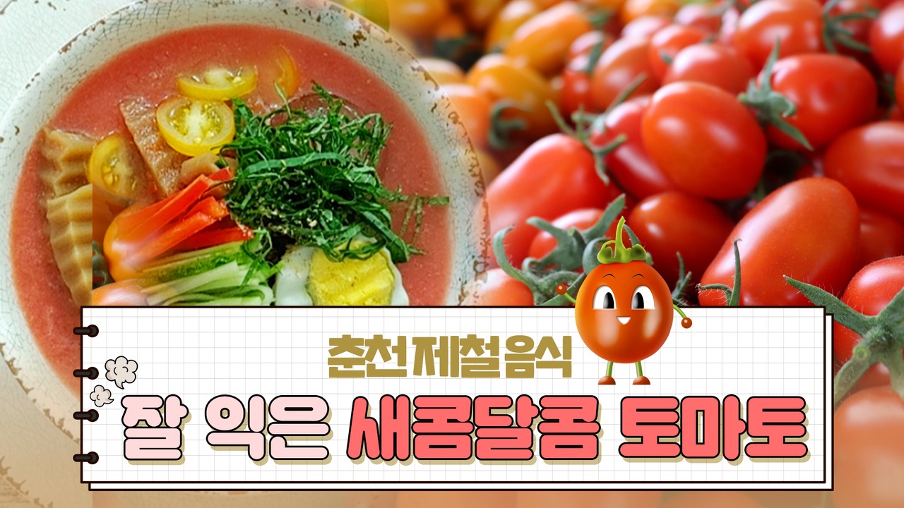 ​토마토를 국물에 활용한 제철 음식인 토마토 묵사발. (그래픽=박지영 기자)