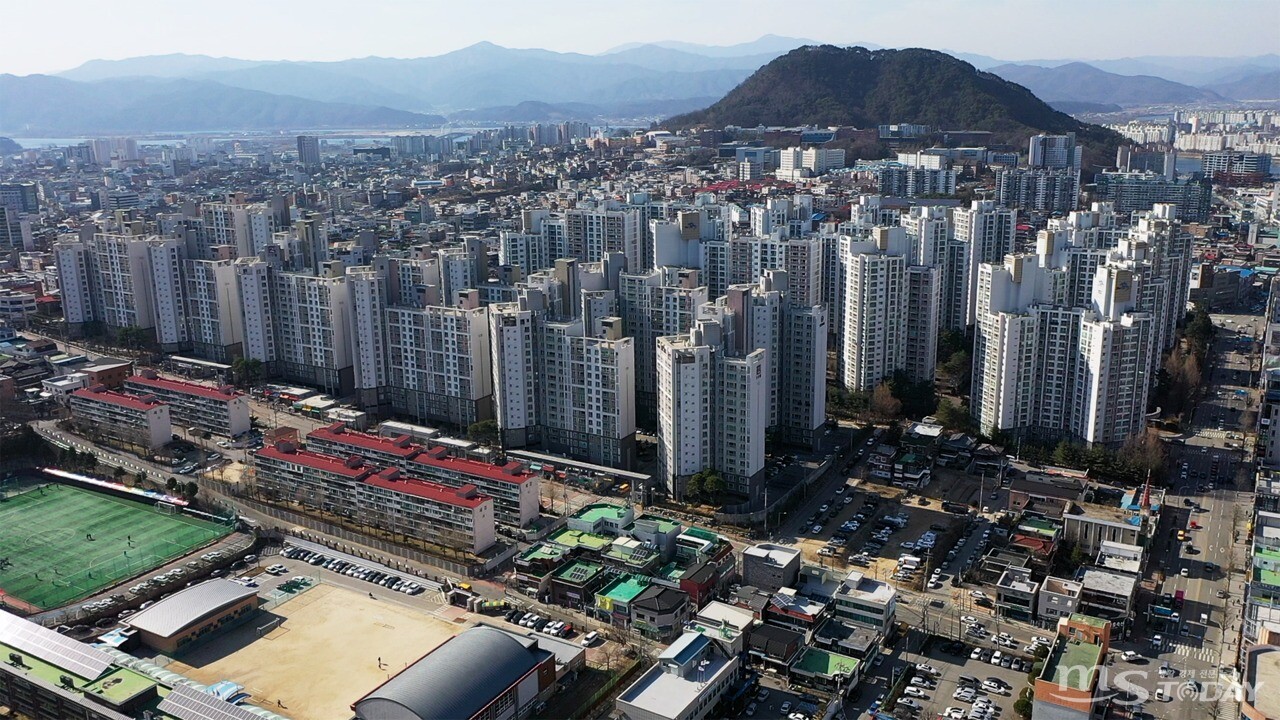 춘천 후평동의 아파트 밀집 구역. (사진=이정욱 기자)