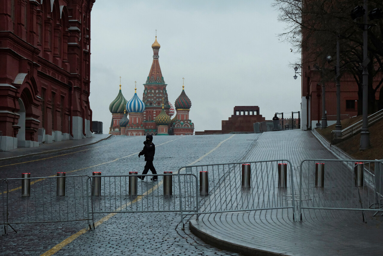 폐쇄된 모스크바 붉은광장. (사진=로이터 / 연합뉴스)
